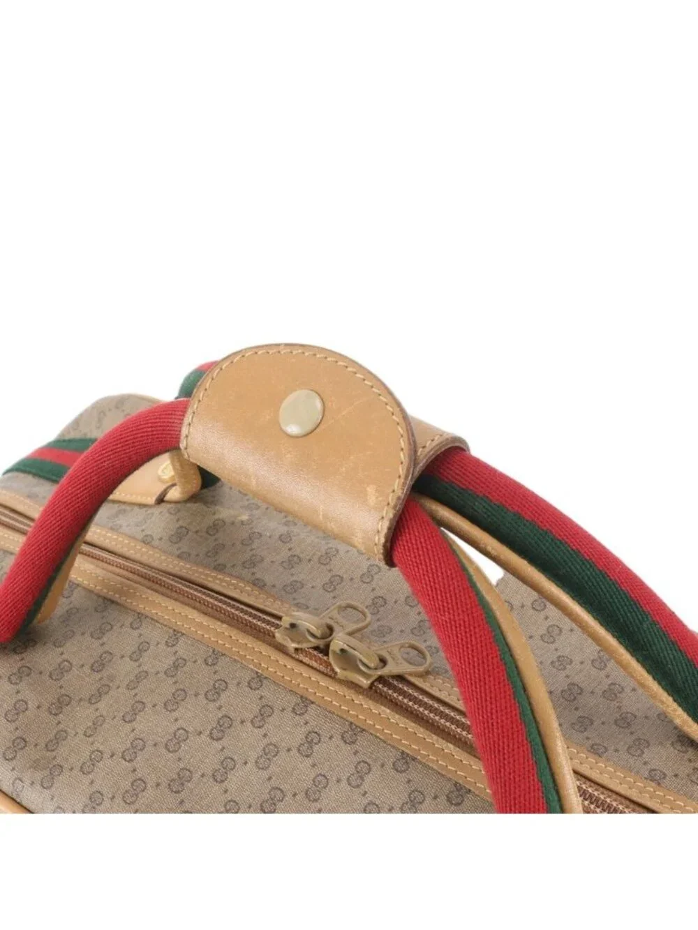 Gucci Micro GG Sherry Line Leather Boston Bag Tote
